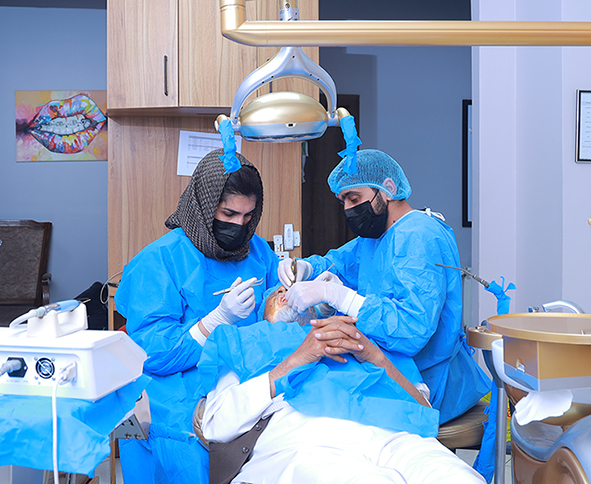 implant procedure at Hamdard Dental Clinic Kabul